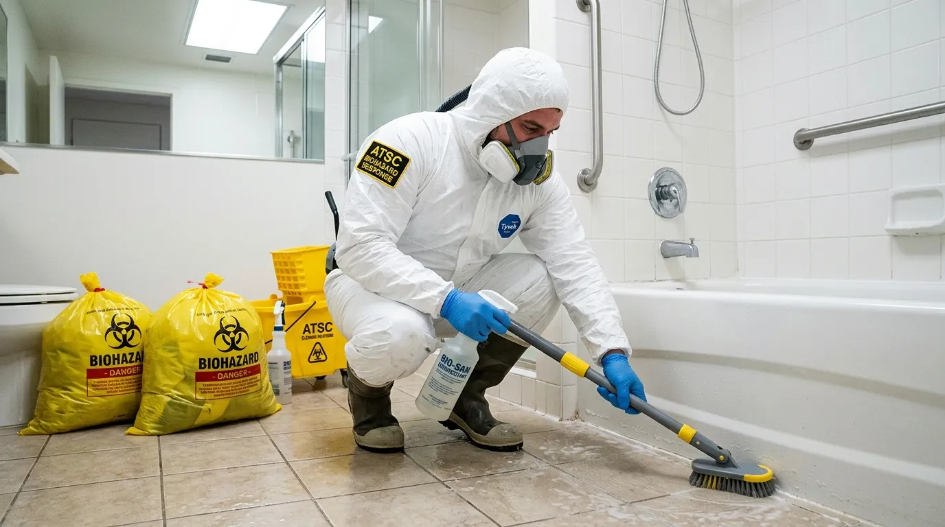 Decontamination equipment deployed for Blood Cleanup in Astoria